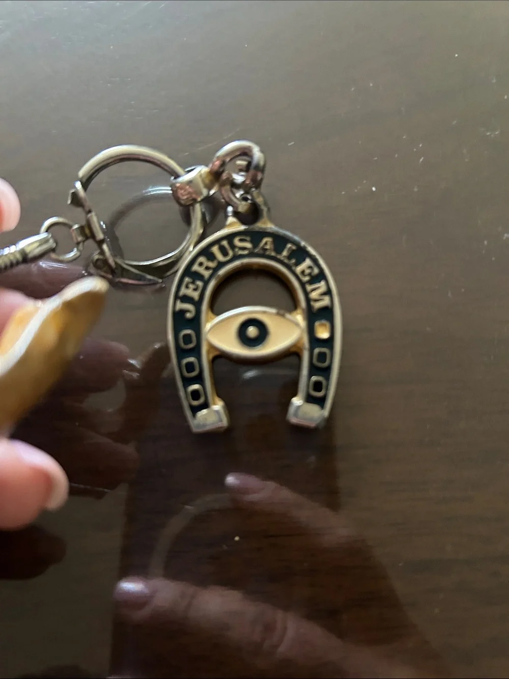Jerusalem Horseshoe & Camel Keychain Charm - Brown Palestine - Picture 5 of 6